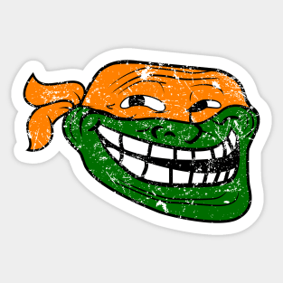 Ninja Trolltle Orange Sticker